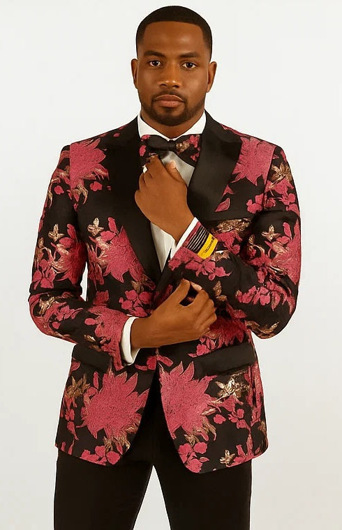 Mens 2 Button Hot Pink Tuxedo Blazer by Alberto Nardoni