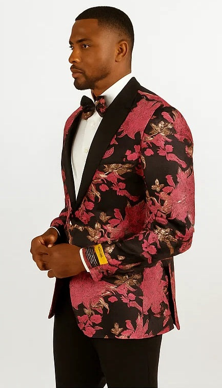Mens 2 Button Hot Pink Tuxedo Blazer by Alberto Nardoni