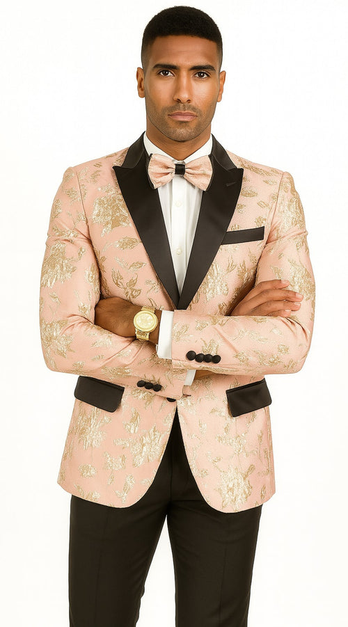 Mens 2 Button Light Baby Pink Tuxedo Blazer Alberto Nardoni