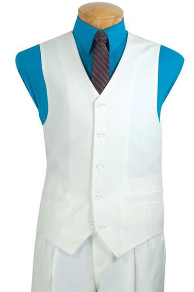 Men's White Suit Vest by Vinci Suits