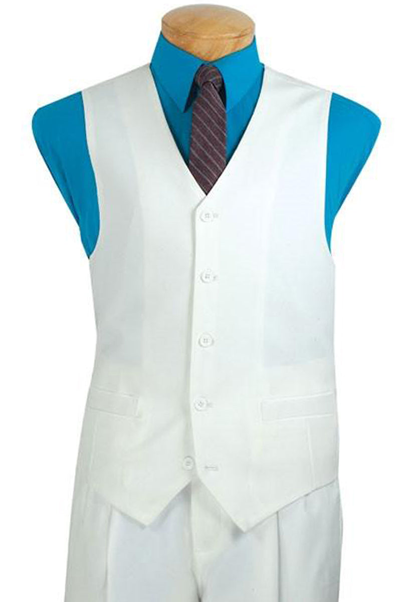 Men's White Suit Vest by Vinci Suits