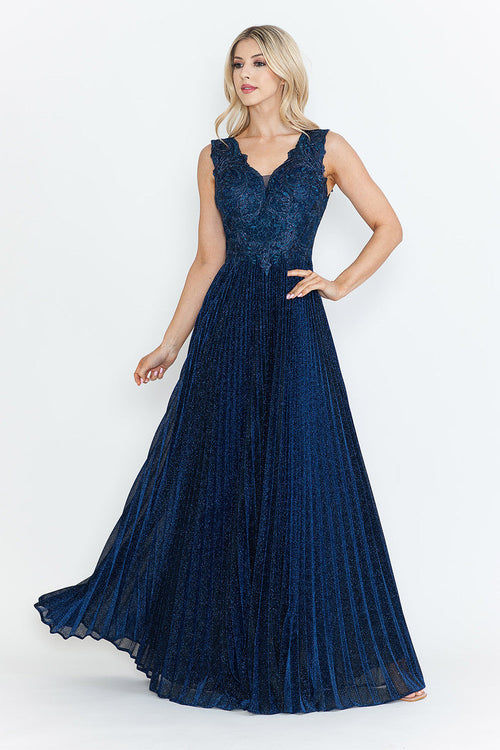 Mother Of The Groom Dress V-Neck 3/4 Sleeve Gown By Lenovia 8341-New Collection