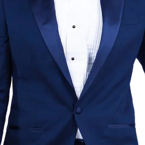 Peak Lapel Tuxedo Separates Coat, Navy by ZeGarie - Men's Tuxedo USA