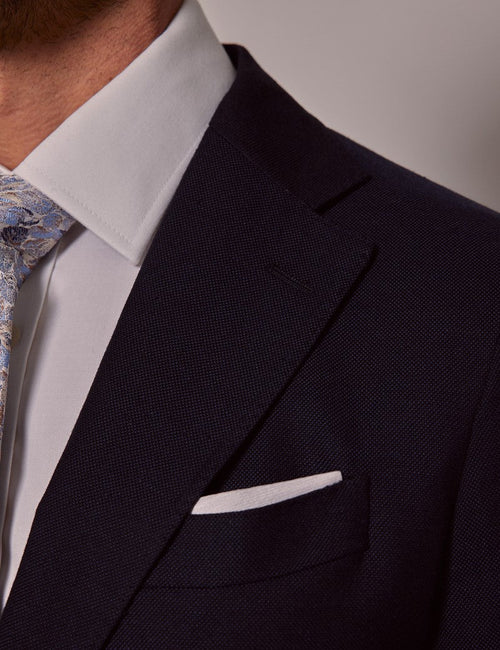 Mens Linen Suit For Beach Wedding - Summer Slim Suit in Navy - Men's Tuxedo USA