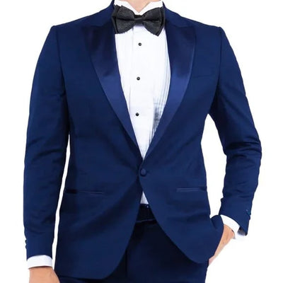 Peak Lapel Tuxedo Separates Coat, Navy by ZeGarie - Men's Tuxedo USA