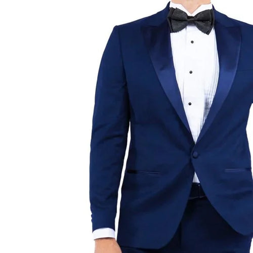 Peak Lapel Tuxedo Separates Coat, Navy by ZeGarie - Men's Tuxedo USA