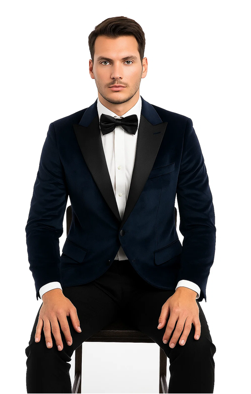 Navy Prom Tuxedo Suit