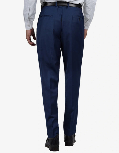 Mens Blue 3 Piece Wedding Vollmer Peak Lapel Suit by USA Men's Outlet