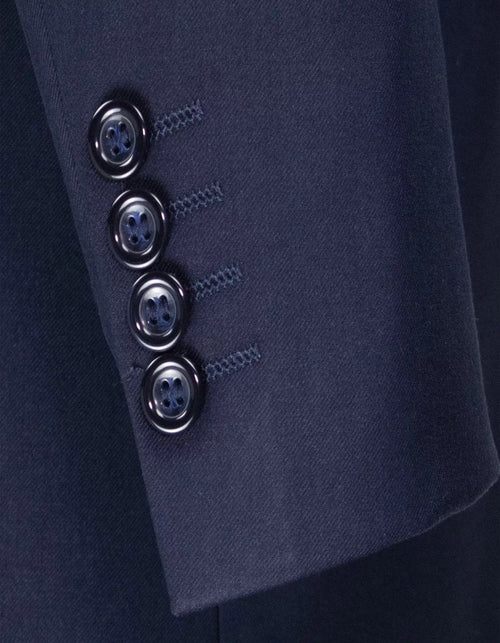 Mens Big and Tall Navy Three Piece Two Button Classic Fit Suit by USA Men's Outlet