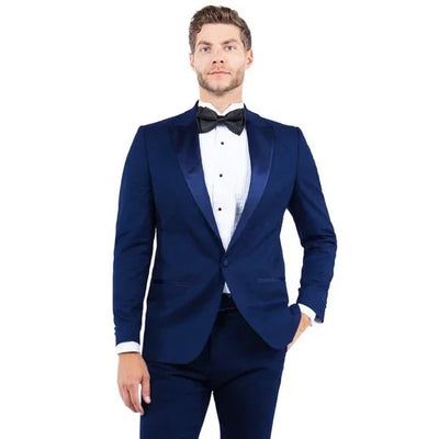 Peak Lapel Tuxedo Separates Coat, Navy by ZeGarie - Men's Tuxedo USA