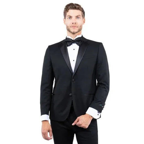 Notch Lapel Tuxedo Separates Coat, Black by ZeGarie - Men's Tuxedo USA