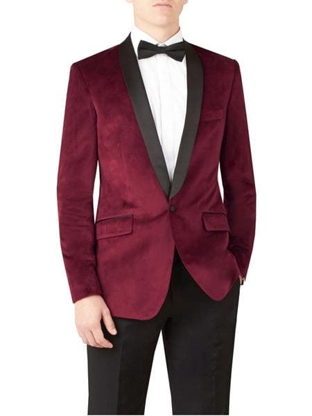 Black and Burgundy Slim Fit Wine ~ Maroon Suit For Men's – SuitUSA