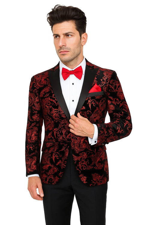 One-Button Modern Fit Velvet Tuxedo Jacket