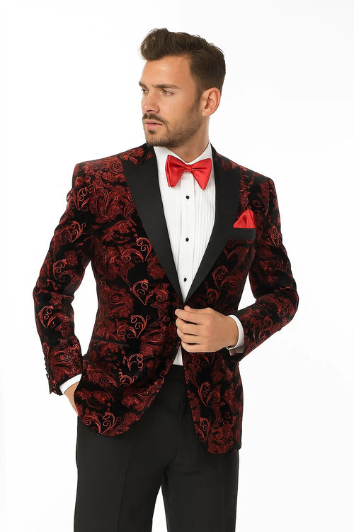 One-Button Modern Fit Velvet Tuxedo Jacket