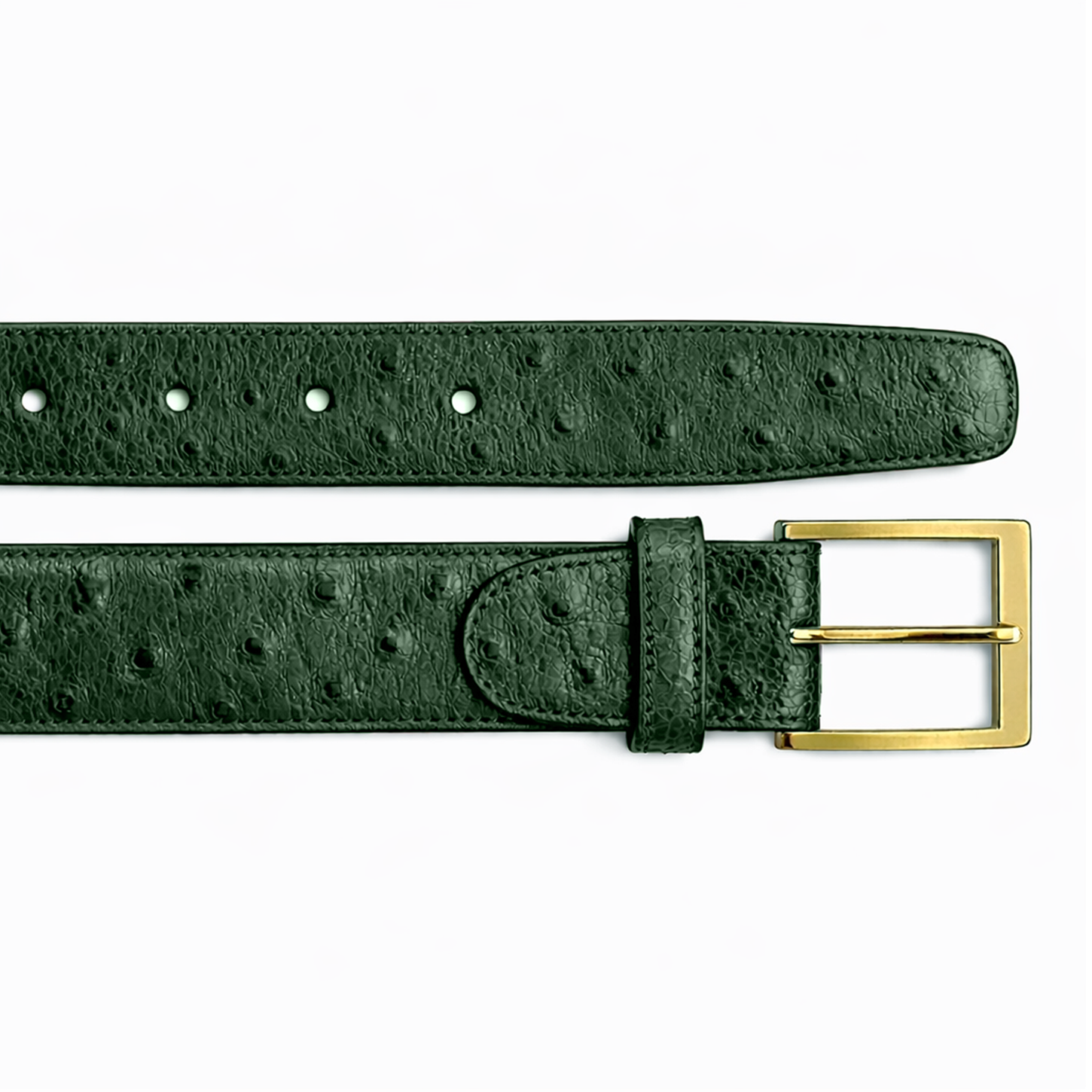 Belvedere "Ostrich Quill Belt" Forest - Luxury Men's Shoe – SuitUSA