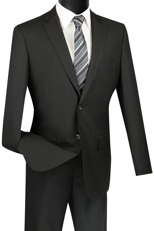 Mens Shiny Sharkskin Mandarin Collar Suit with Trim in Grey by Vinci