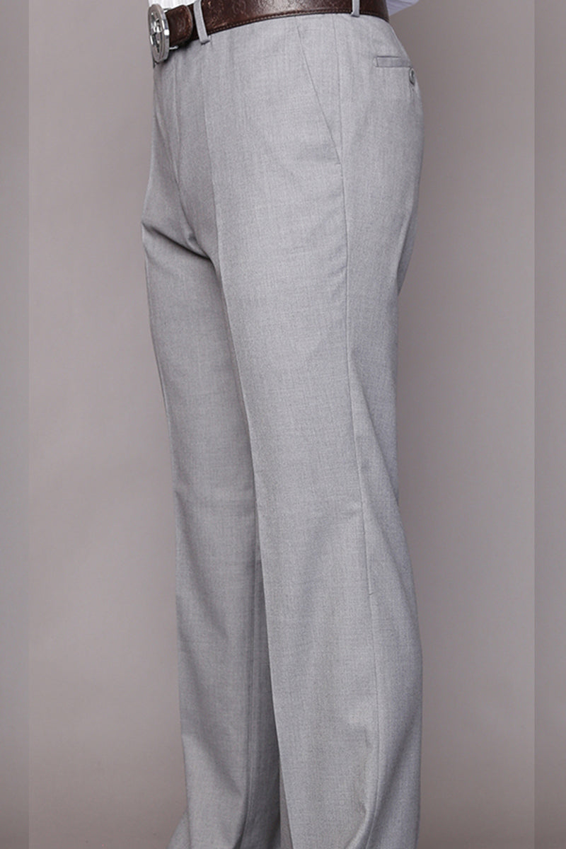 Men's Wool Dress Pant in Grey by Statement Suits