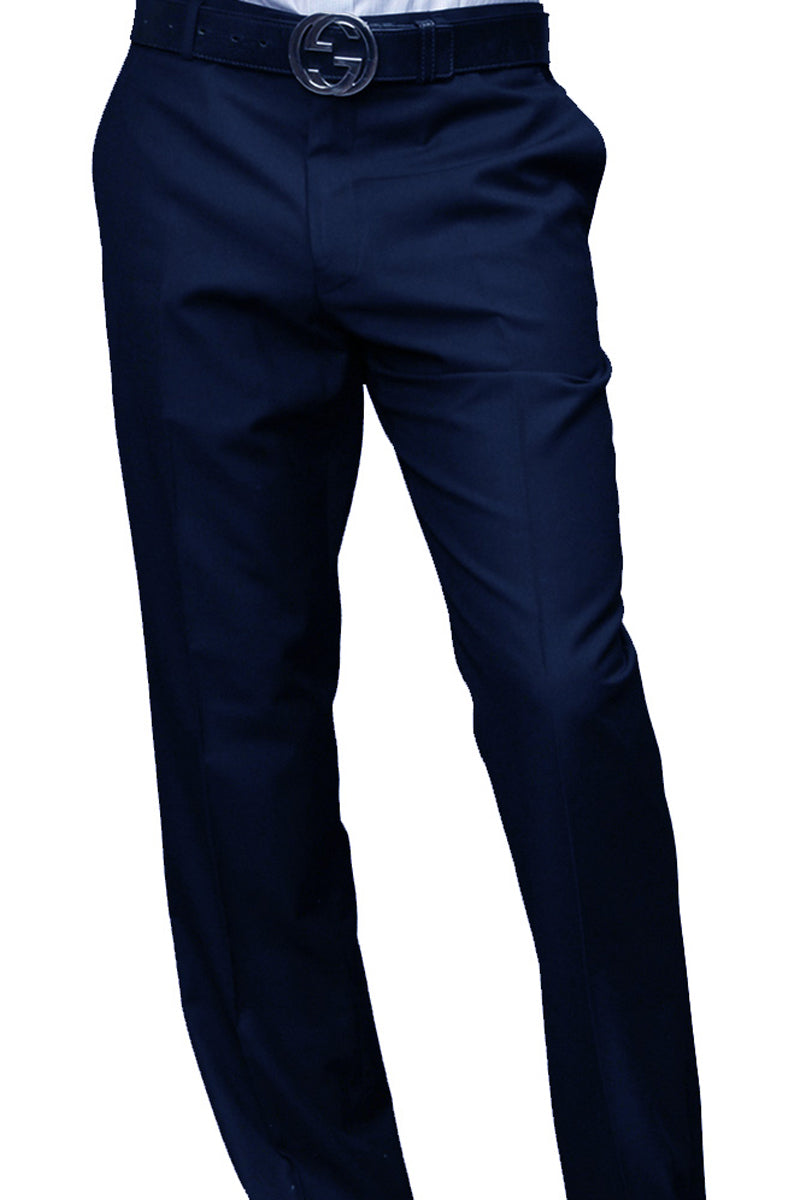 Men's Sapphire Blue Wool Dress Pant by Statement Suits