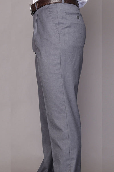 Men's Charcoal Wool Dress Pant in Big & Tall Fit
