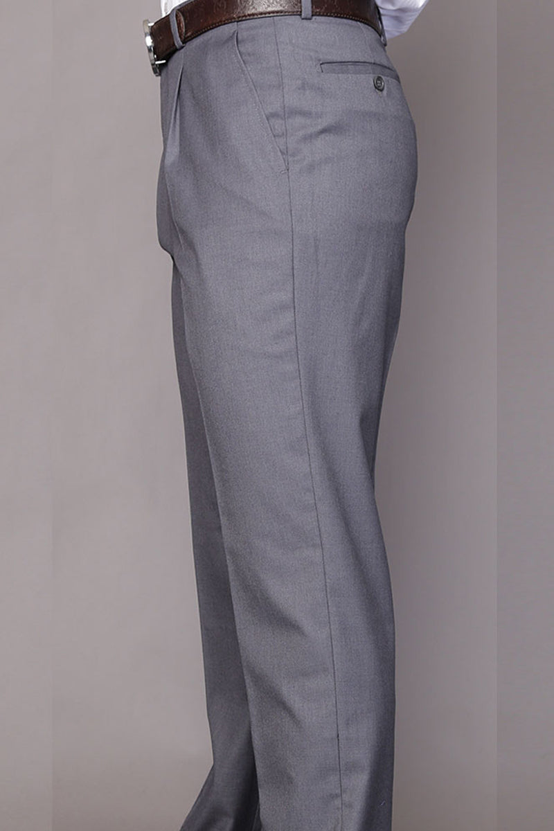 Men's Charcoal Wool Dress Pant in Big & Tall Fit