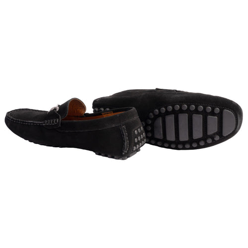 P000912- Palm Beach -Driving shoe Black Suede