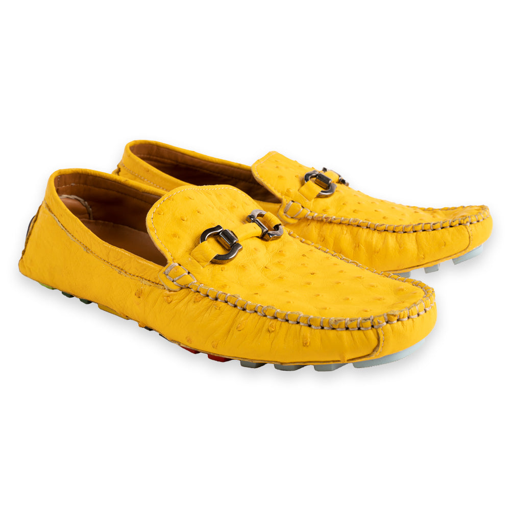 P014093 Palm Beach Genuine Ostrich Driver- Yellow – SuitUSA