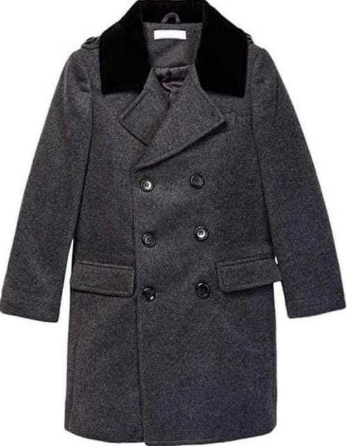 Mens Six Button Peak Lapel Peacock - Charcoal Suit by Men's Tuxedo USA