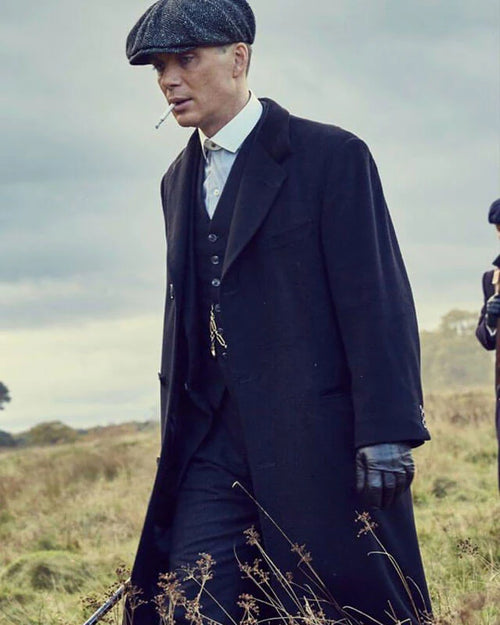 Tommy Shelby Inspired Blue Coat – Peaky Blinders Classic Mens Overcoat