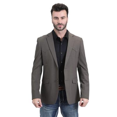Dark Brown Western Sport Coat for Men by Platini – Smart Casual Blazer