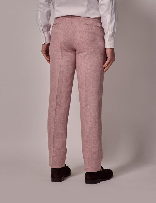 Mens Linen Suit For Beach Wedding - Summer Suit in Pink - Men's Tuxedo USA