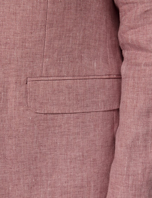 Mens Linen Suit For Beach Wedding - Summer Suit in Pink - Men's Tuxedo USA