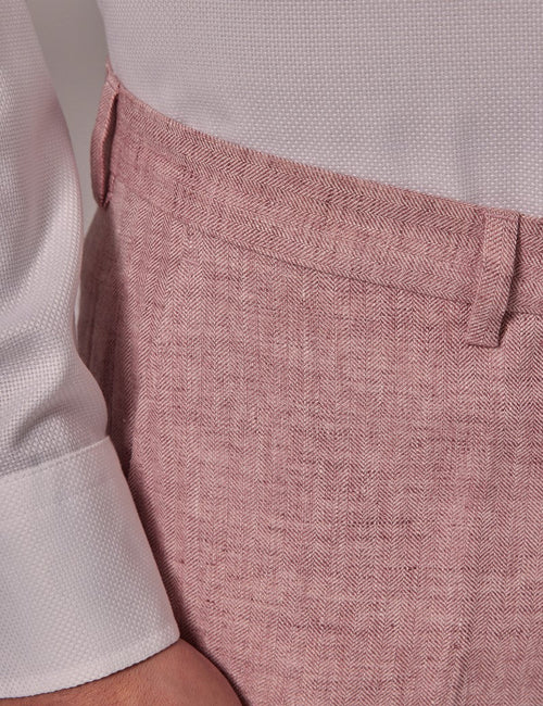 Mens Linen Suit For Beach Wedding - Summer Suit in Pink - Men's Tuxedo USA