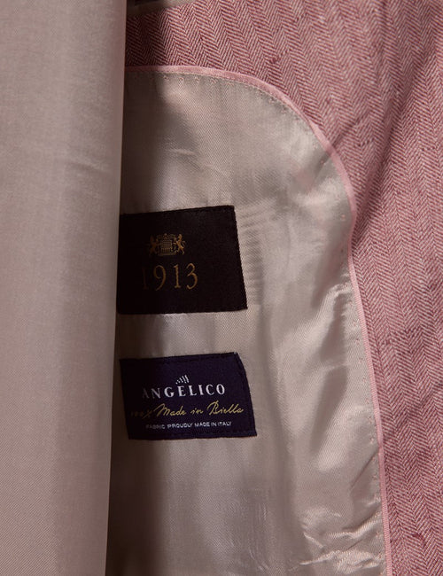 Mens Linen Suit For Beach Wedding - Summer Suit in Pink - Men's Tuxedo USA