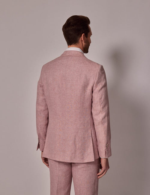 Mens Linen Suit For Beach Wedding - Summer Suit in Pink - Men's Tuxedo USA
