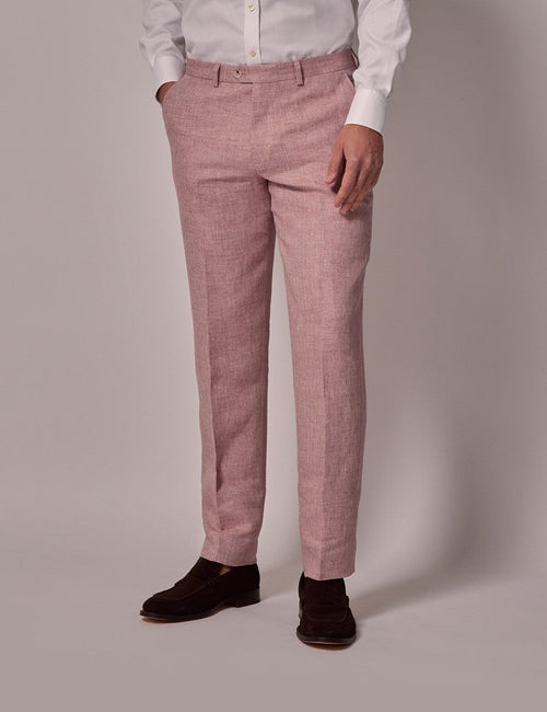 Mens Linen Suit For Beach Wedding - Summer Suit in Pink - Men's Tuxedo USA