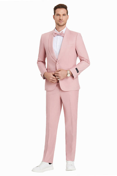 Men's Blush Pink Dinner Jacket by Tazio Suits