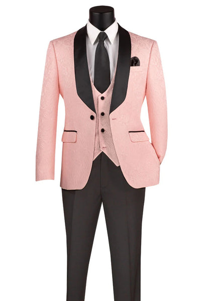 Pink Vinci 1-Button Shawl Tuxedo