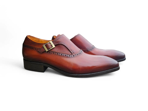 Plain Toe Single Monk Loafer