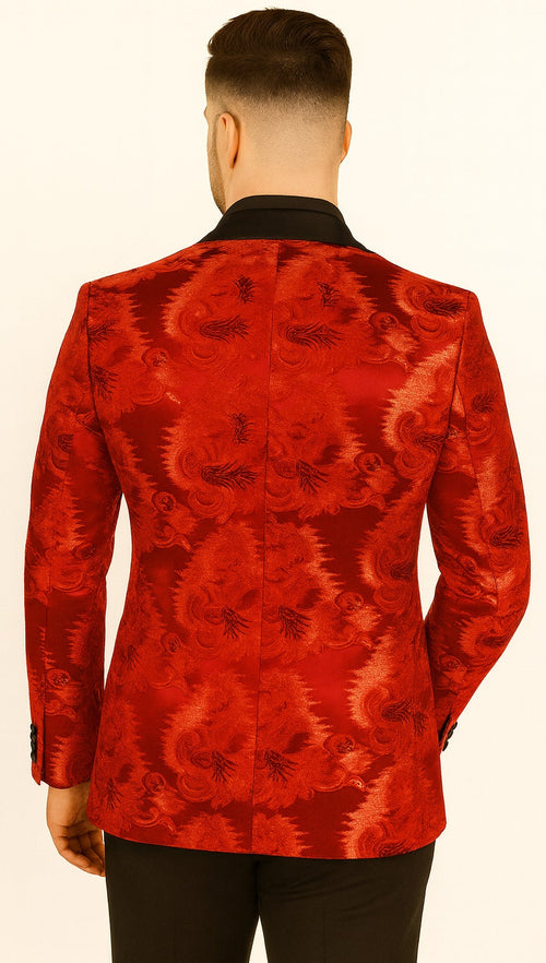Royal Blue Slim Sequin Jacket: A Classy Menswear Look for Special Events by Vinci