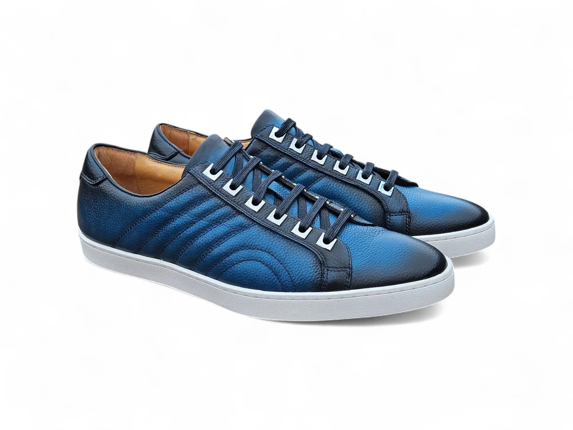 Primo Hand Burnished Leather Sneakers