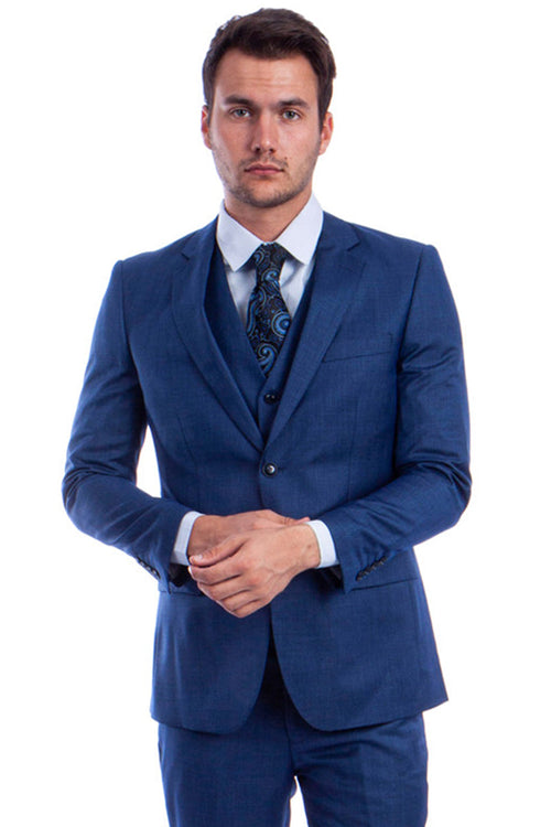 Bold Orange Rust Gangster Suit by Tazio Suits