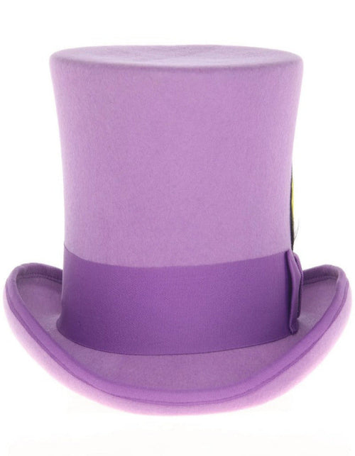 Purple Dress Hat 1920s Fedora Style - Men's Tall 100% Wool Dress Top Hat in Purple by USA Men's Outlet