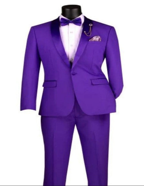 Mens Two Piece Shawl Lapel Slim Fit Tuxedo by USA Men's Outlet