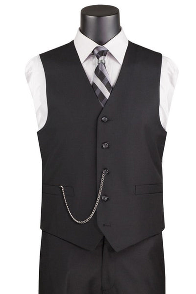 Burgundy Men's Basic Suit Vest - Classic Formal Wear by Vinci