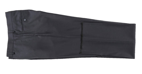 Half Canvas Wool Dress Suit Modern Fit 2 Piece in Black by Rivelino