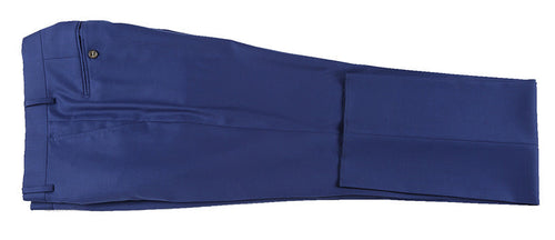 Half Canvas Wool Dress Suit Modern Fit 2 Piece in Blue by Rivelino
