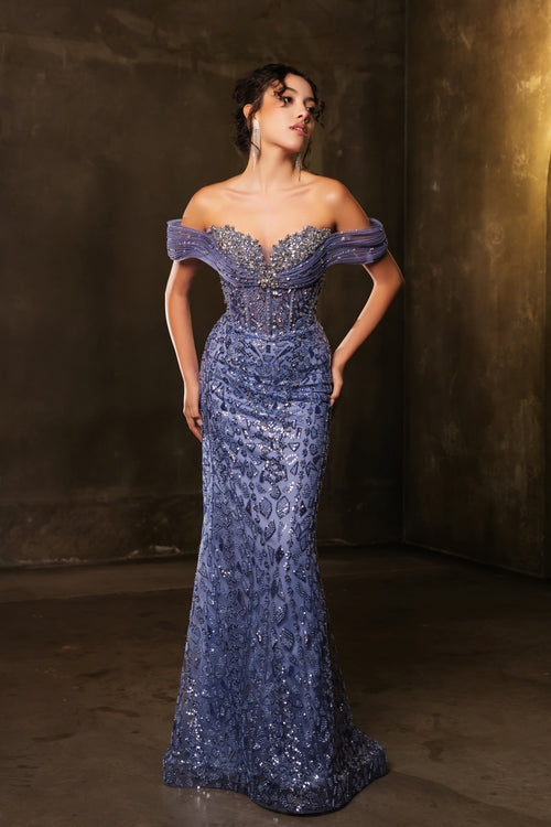 Evening Dress Sweetheart Off The Shoulder Mermaid Prom Gown By RQ8191-New Collection