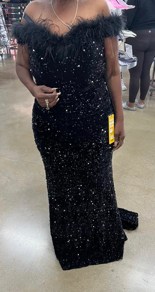Sweetheart Sequin Long Red Carpet Gown