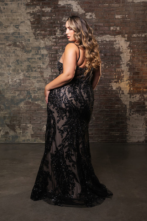 Evening Dress Sleeveless Sequin Sheath Gala Gown By Royal Queen RQ8160