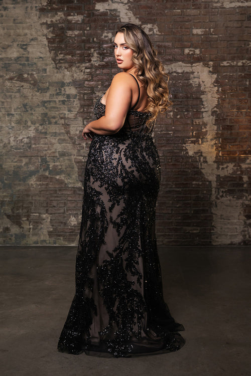 Evening Dress Sleeveless Sequin Sheath Gala Gown By Royal Queen RQ8160